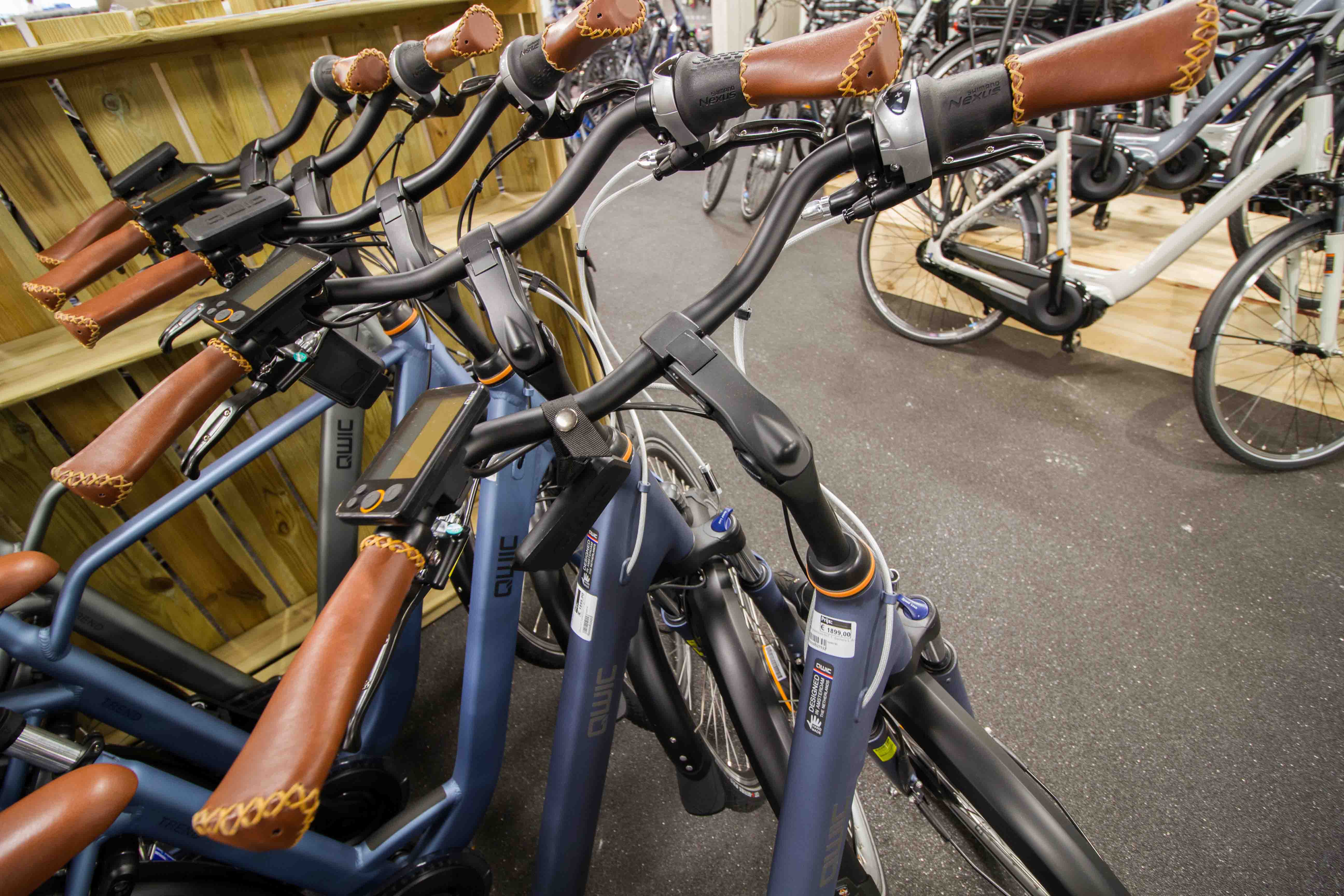 qwic e-bikes op een rij